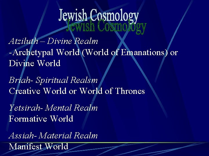 Atziluth – Divine Realm -Archetypal World (World of Emanations) or Divine World Briah- Spiritual