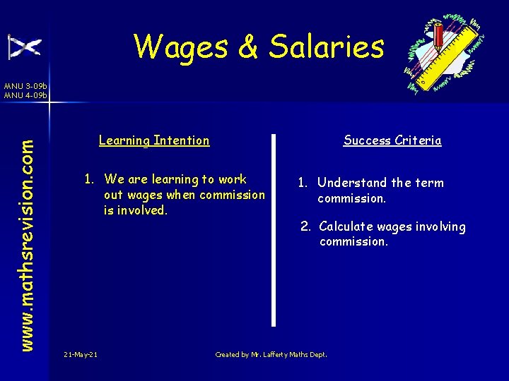 Wages & Salaries www. mathsrevision. com MNU 3 -09 b MNU 4 -09 b