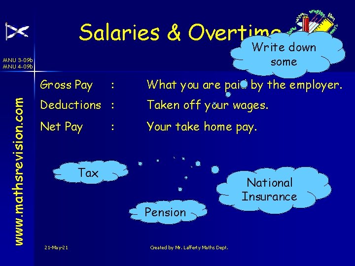 Salaries & Overtime Write down some MNU 3 -09 b MNU 4 -09 b