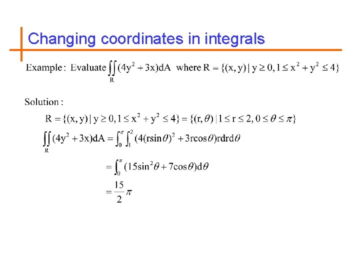 Changing coordinates in integrals 