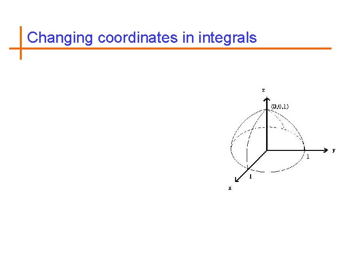 Changing coordinates in integrals 