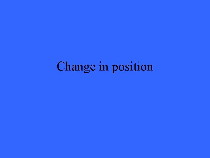 Change in position 