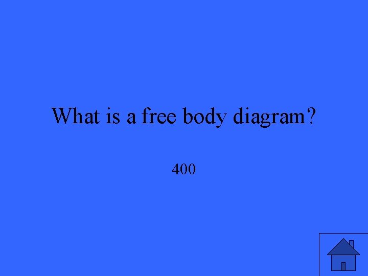 What is a free body diagram? 400 