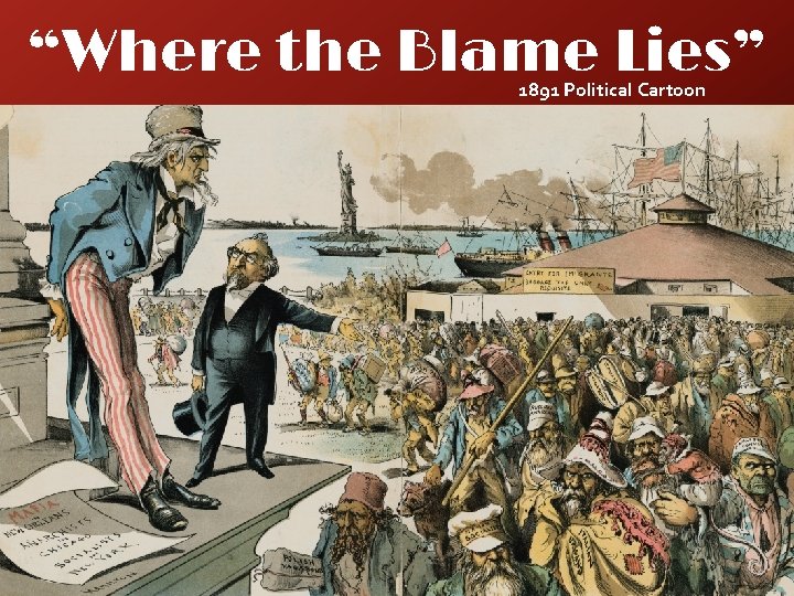 “Where the Blame Lies” 1891 Political Cartoon 