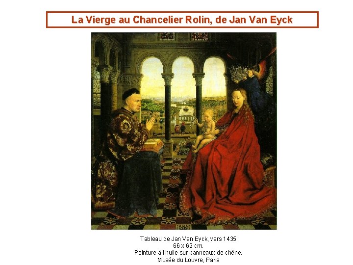 La Vierge au Chancelier Rolin, de Jan Van Eyck Tableau de Jan Van Eyck,