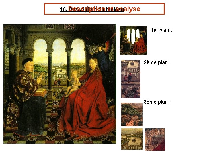 et analyse 10. Description du tableau 1 er plan : 2ème plan : 3ème
