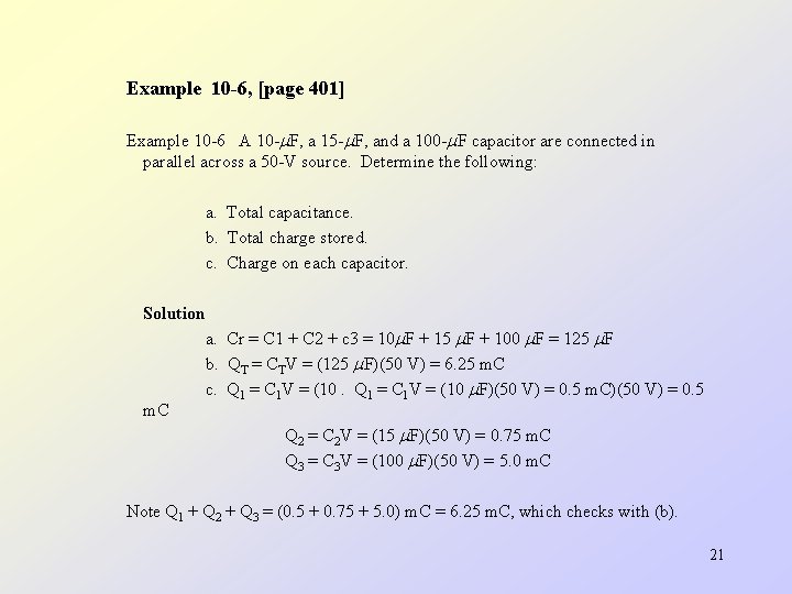 Example 10 -6, [page 401] Example 10 -6 A 10 - F, a 15