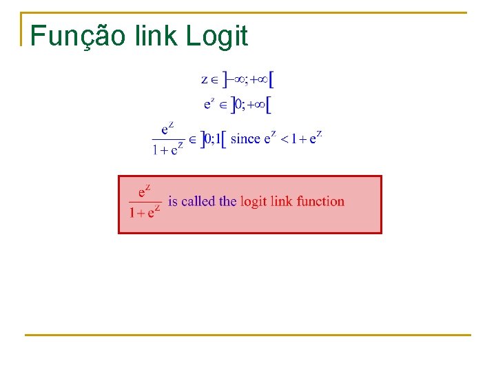 Função link Logit 