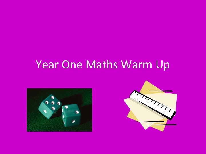 Year One Maths Warm Up 