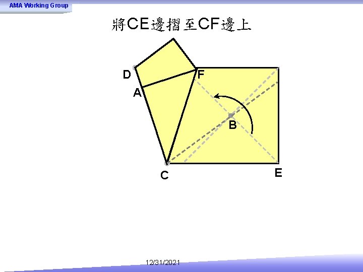 AMA Working Group 將CE邊摺至CF邊上 D F A B C 12/31/2021 E 