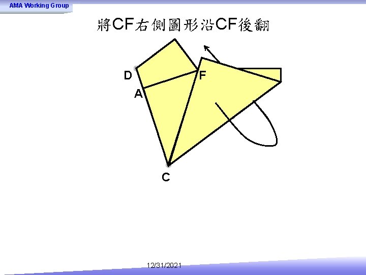 AMA Working Group 將CF右側圖形沿CF後翻 D F A C 12/31/2021 