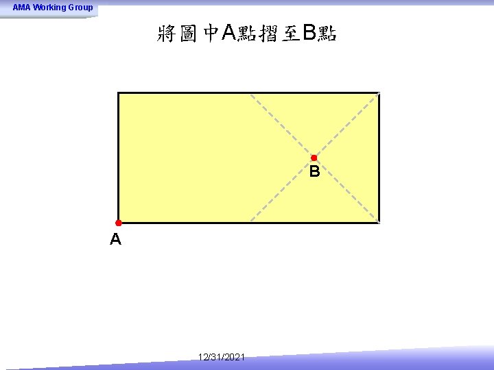 AMA Working Group 將圖中A點摺至B點 B A 12/31/2021 