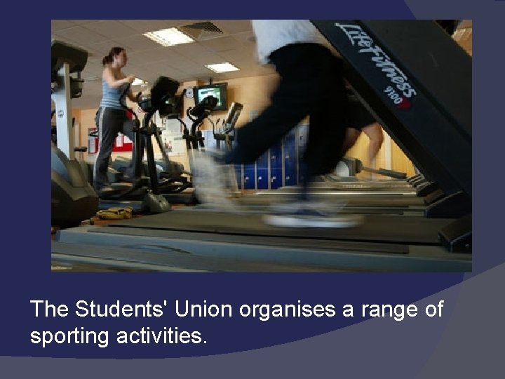 The Students' Union organises a range of sporting activities. 