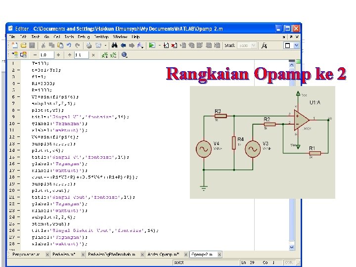 Rangkaian Opamp ke 2 