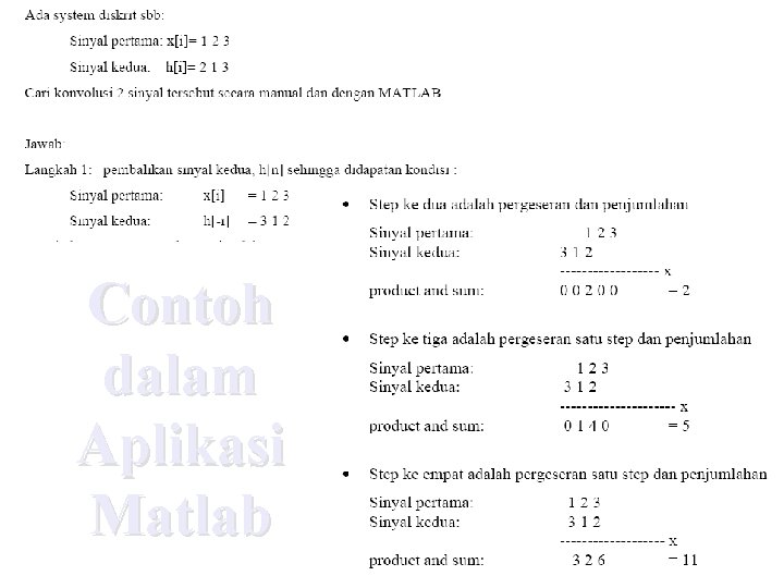 Contoh dalam Aplikasi Matlab 