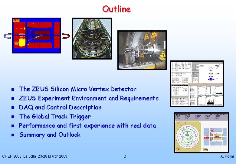 Outline n n n The ZEUS Silicon Micro Vertex Detector ZEUS Experiment Environment and