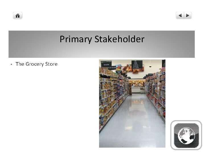 Primary Stakeholder § The Grocery Store 