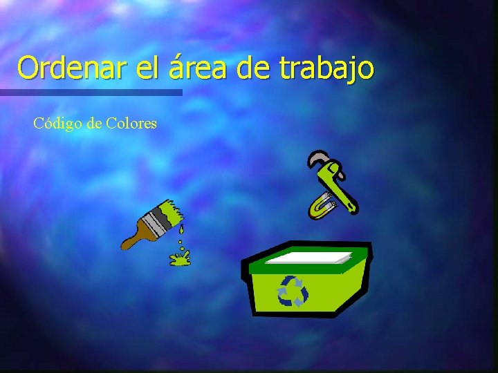 Ordenar el área de trabajo Código de Colores 