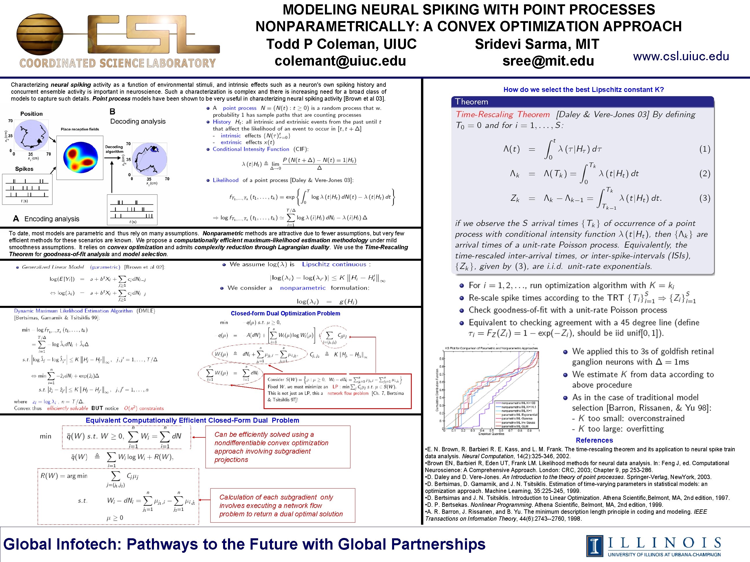MODELING NEURAL SPIKING WITH POINT PROCESSES NONPARAMETRICALLY: A CONVEX OPTIMIZATION APPROACH Todd P Coleman, MODELING NEURAL SPIKING WITH POINT PROCESSES NONPARAMETRICALLY: A CONVEX OPTIMIZATION APPROACH Todd P Coleman,