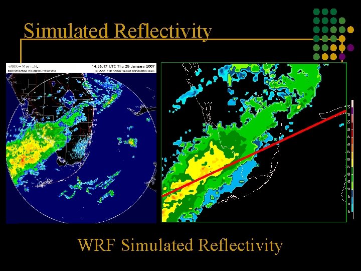 Simulated Reflectivity WRF Simulated Reflectivity 
