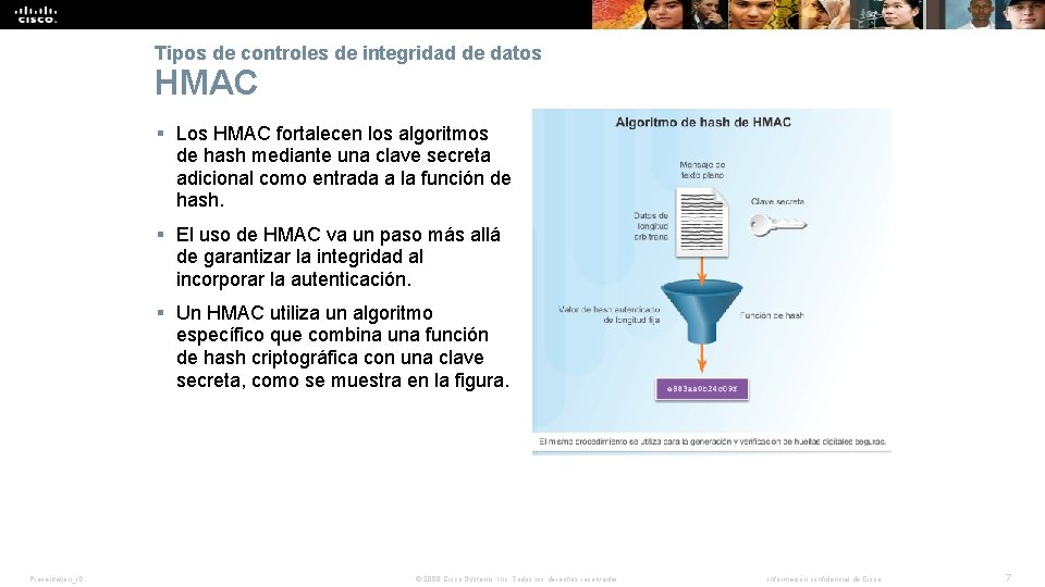 Tipos de controles de integridad de datos HMAC § Los HMAC fortalecen los algoritmos Tipos de controles de integridad de datos HMAC § Los HMAC fortalecen los algoritmos