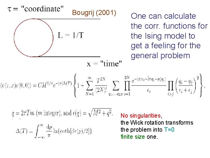 Bougrij (2001) One can calculate the corr. functions for the Ising model to get Bougrij (2001) One can calculate the corr. functions for the Ising model to get