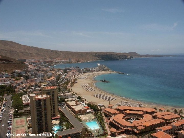 Playa Los Cristianos, sur de la Isla 