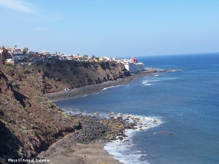 Playa El Arenal, bajamar 