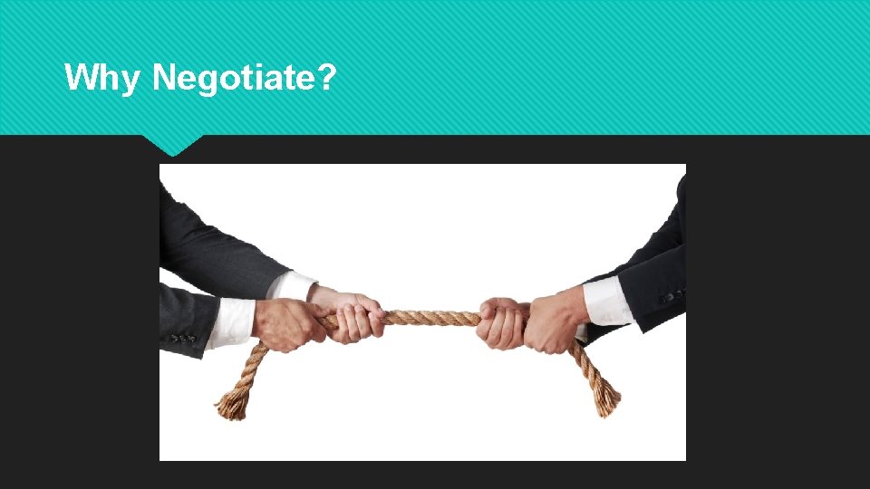 Why Negotiate? 