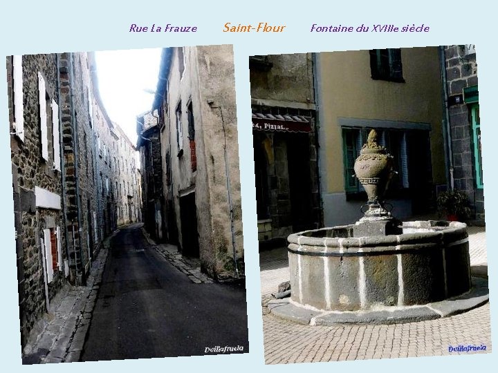 Rue La Frauze Saint-Flour Fontaine du XVIIIe siècle 