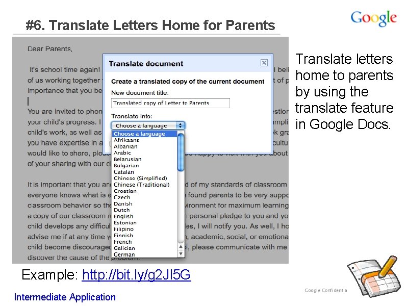 #6. Translate Letters Home for Parents Translate letters home to parents by using the