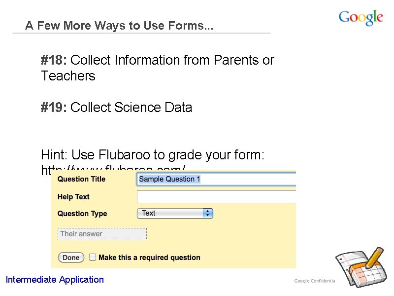 A Few More Ways to Use Forms. . . #18: Collect Information from Parents