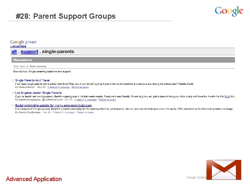 #28: Parent Support Groups Advanced Application 