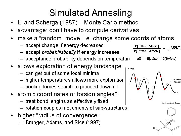 Simulated Annealing • Li and Scherga (1987) – Monte Carlo method • advantage: don’t