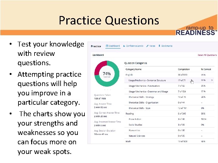 Practice Questions • Test your knowledge with review questions. • Attempting practice questions will