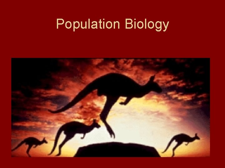 Population Biology 