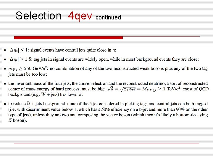 Selection 4 qeν continued Selection 4 qeν continued