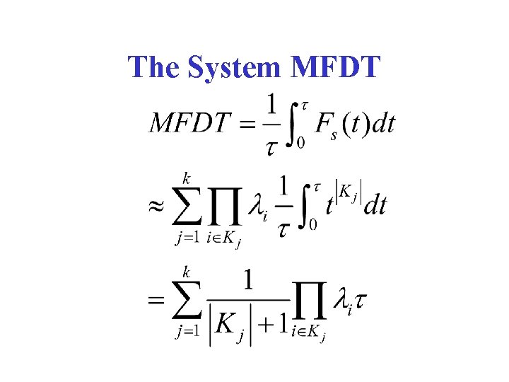 The System MFDT 