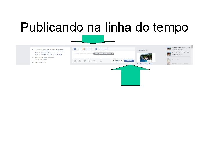 Publicando na linha do tempo 