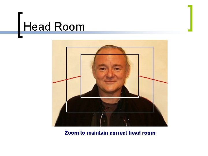 Head Room Zoom to maintain correct head room 