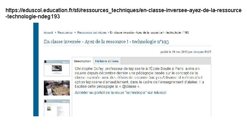 https: //eduscol. education. fr/sti/ressources_techniques/en-classe-inversee-ayez-de-la-ressource -technologie-ndeg 193 