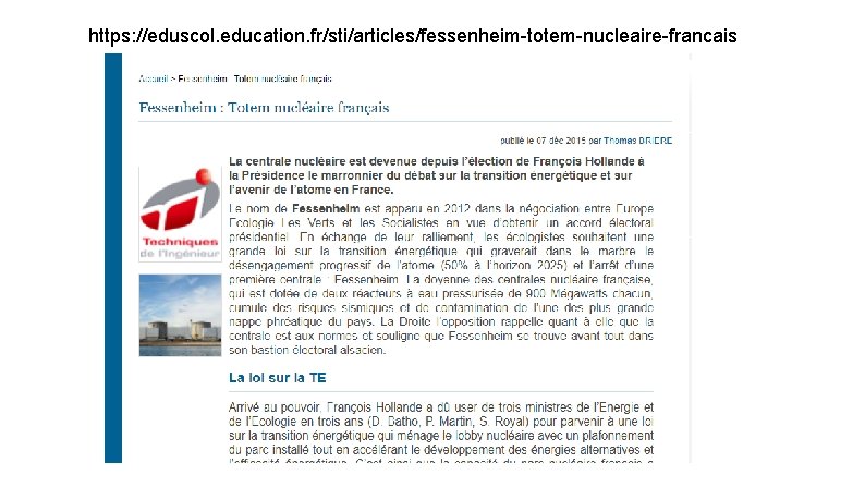 https: //eduscol. education. fr/sti/articles/fessenheim-totem-nucleaire-francais 