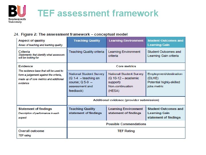 TEF assessment framework 