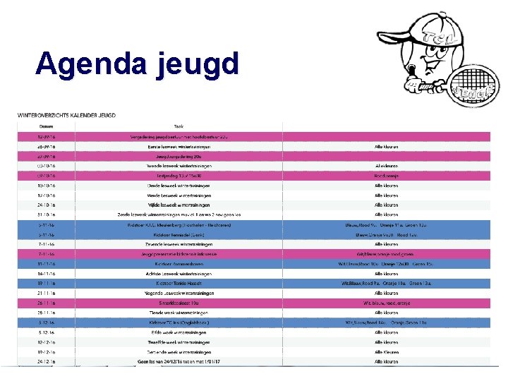 Agenda jeugd 