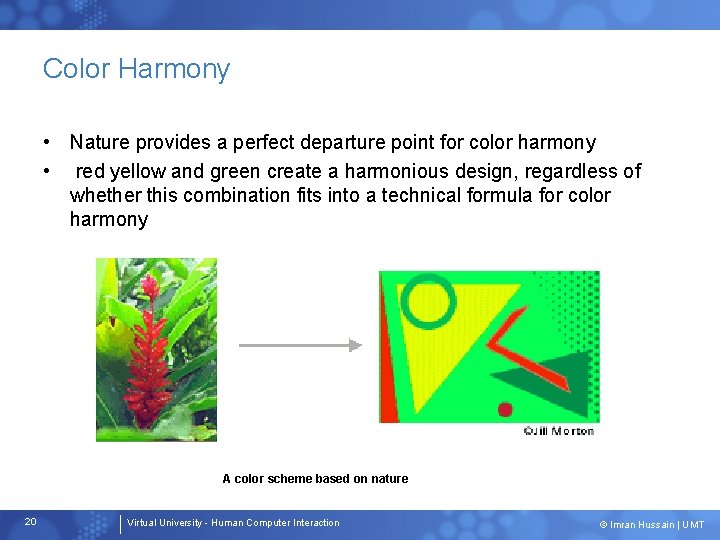 Color Harmony • Nature provides a perfect departure point for color harmony • red