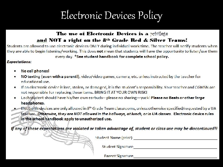 Electronic Devices Policy 