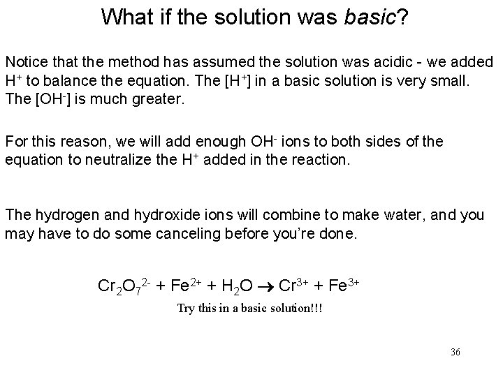 What if the solution was basic? Notice that the method has assumed the solution