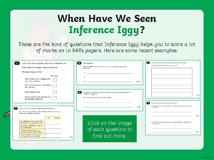 When Have We Seen Inference Iggy? These are the kind of questions that Inference