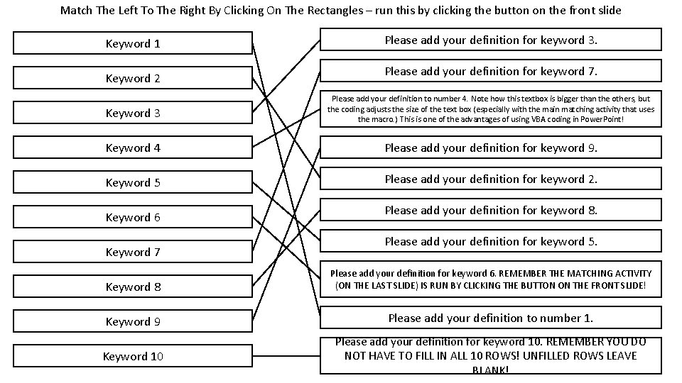 Match The Left To The Right By Clicking On The Rectangles – run this
