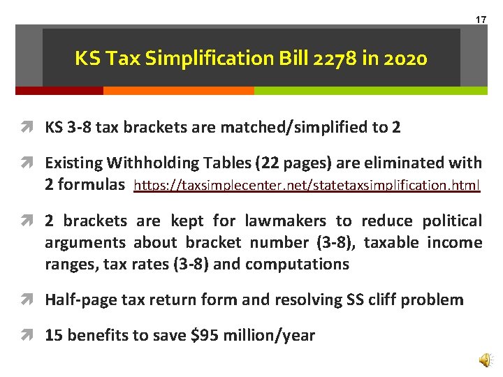 17 KS Tax Simplification Bill 2278 in 2020 KS 3 -8 tax brackets are